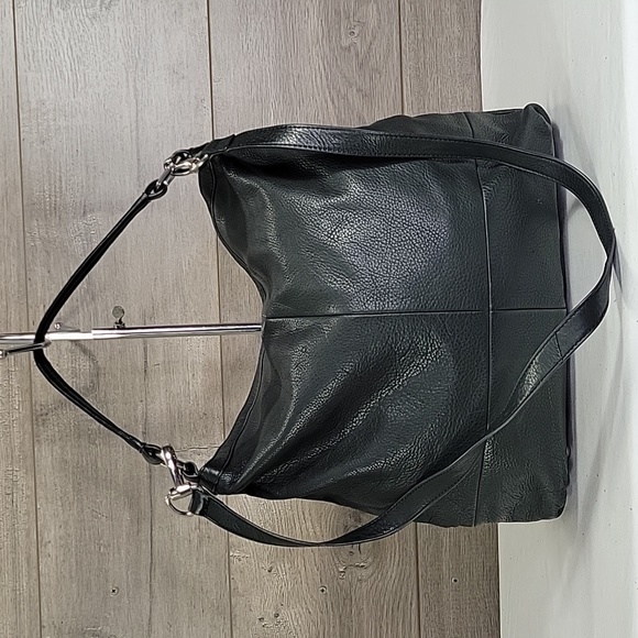 B.Makowsky Black Leather Shoulder Bag - Picture 1 of 13